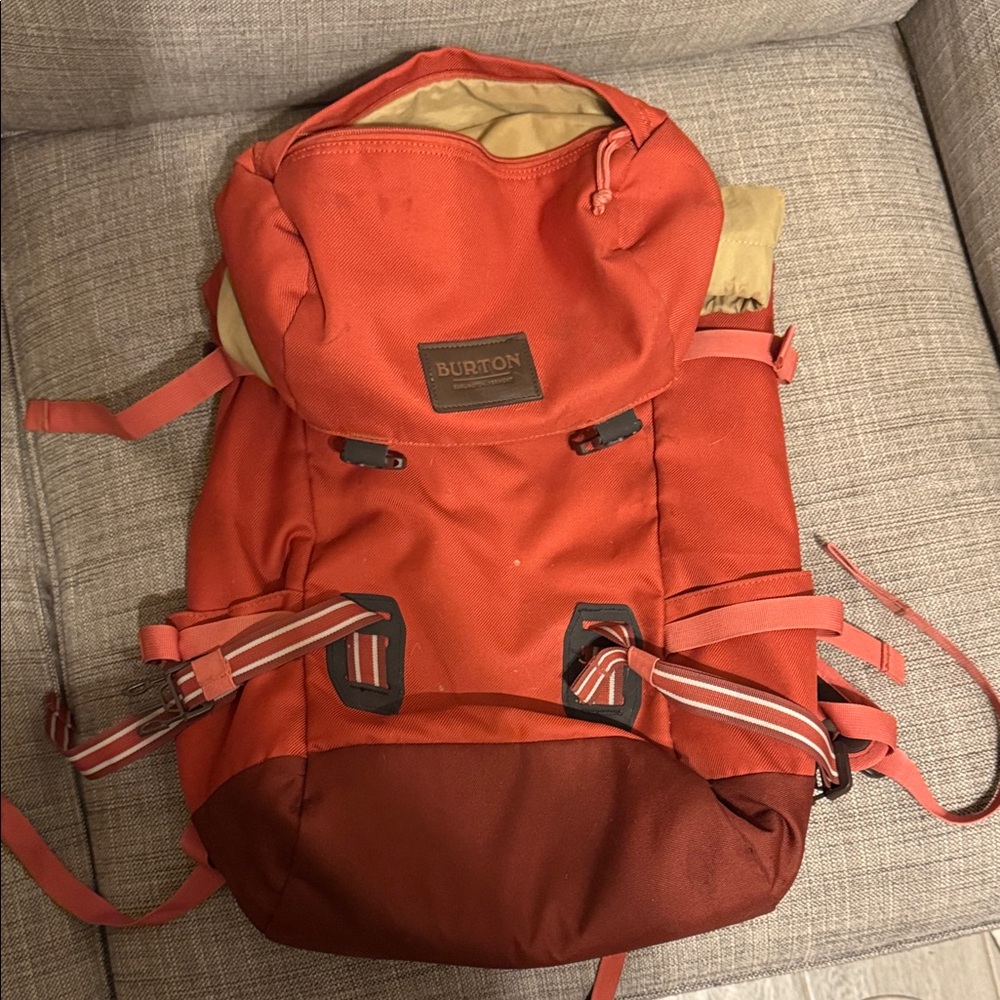Burton Men's Red and Tan Backpack
